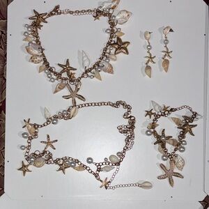 Starfish and Shell Jewelry Set